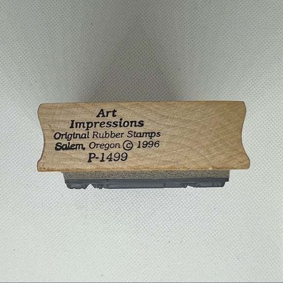 VTG 90s Art Impressions Wood Mounted Fence Stamp - Picture 3 of 3